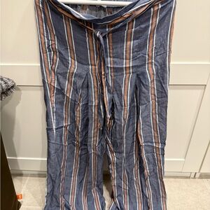 Striped Wide-Leg Pants